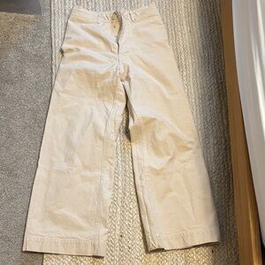 Jesse Kamm Cream Wide-Leg Pants